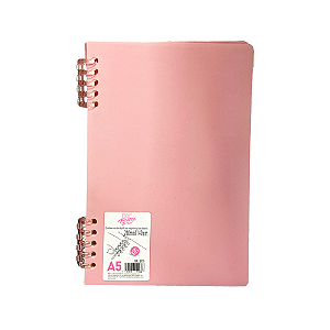 CADERNO A5 DAC BREEZE ROSA ESPIRAL 60 FOLHAS