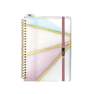 CADERNO A5 DAC GEOMETRICO ESPIRAL 80 FOLHAS