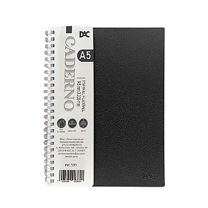 CADERNO A5 DAC PRETO ESPIRAL 80 FOLHAS