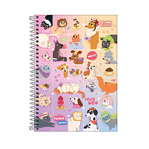 CADERNO 1/4 TILIBRA HUG ME ESPIRAL 80 FOLHAS