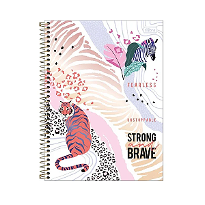 CADERNO TILIBRA 1MT UNIVERSITARIO JUNGLE HEART 80 FOLHAS
