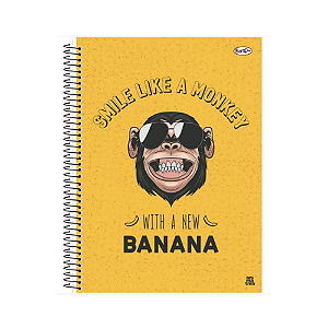 CADERNO ESPIRAL ANIMATIVA UNIVERSITARIO 1MT BOM D+ MASCULINO 80 FOLHAS