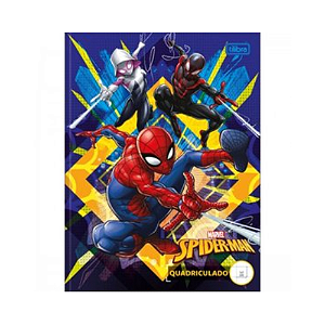 CADERNO BROCHURA QUADRICULADO TILIBRA SPIDER MAN 1X1 40 FOLHAS