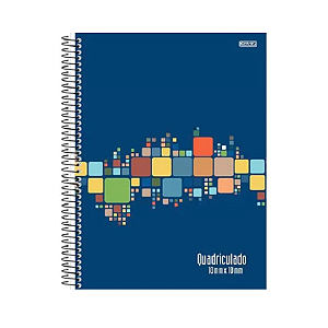 CADERNO ESPIRAL QUADRICULADO ANIMATIVA 1X1 80 FOLHAS