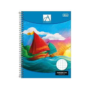 CADERNO ESPIRAL QUADRICULADO TILIBRA ACADEMIE 1X1 96 FOLHAS