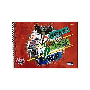 CADERNO ESPIRAL CARTOGRAFIA JANDAIA LEAGUE JUSTICE 80 FOLHAS