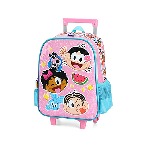 MOCHILA DE RODINHA LUXCEL TURMA DA MONICA 2 ZIPER