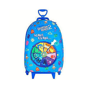 MOCHILA DE RODINHA MAXTOY DIVERTIDAMENTE 2 AZUL