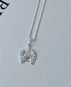 Corrente Masculina de Ferradura em Prata 925