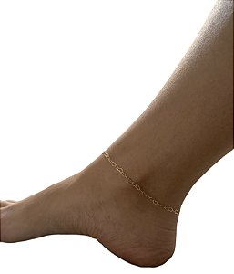 Tornozeleira de Corações Banhadas a Ouro 18K
