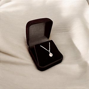 Colar Ponto de Luz Redondo de Prata 925