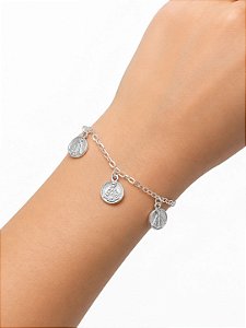 Pulseira de Nossa Senhora em Prata 925