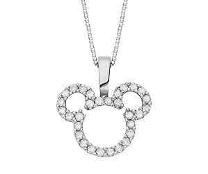 Colar com Pingente Mickey em Prata 925