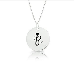 Colar ou Pingente Personalizado de Letra em Prata 925