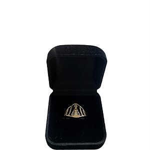 Anel Regulável de Nossa Senhora Banhado a ouro 18K