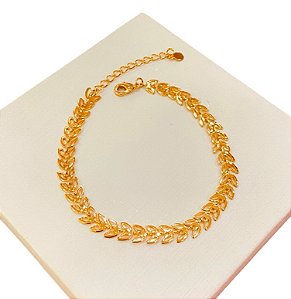 Pulseira de Ramos Banhada a Ouro 18K