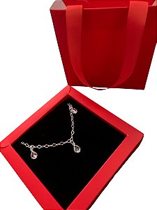 Pulseira Gotas em Ponto de Luz em Prata 925