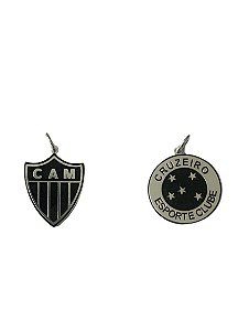 Pingente de Time Cruzeiro ou Atlético em Prata 925