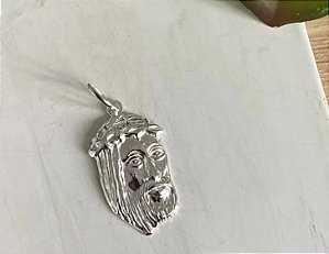 Pingente Face de Cristo em Prata 925