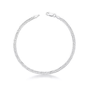 Pulseira Masculina Duplo Grumet 3mm de Prata 925