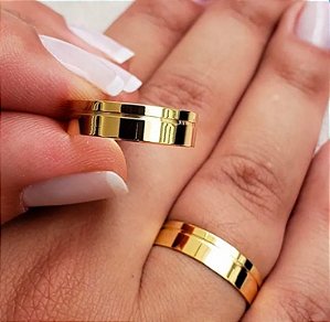 Alianca de Moeda Antiga 4mm (PAR)