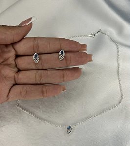 Conjunto Colar e Brinco Elegance em Prata 925