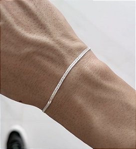 Pulseira Masculina Duplo Grumet 2,5 mm de Prata 925