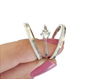 Par Aliança Reta com Borda fosca 2mm Minimalista com Brinde