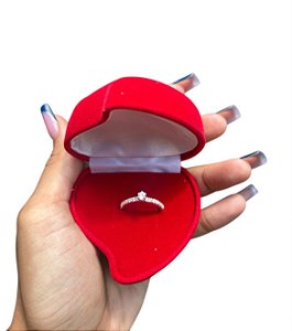 Anel Solitário Cravejado Mod 4 em Prata 925