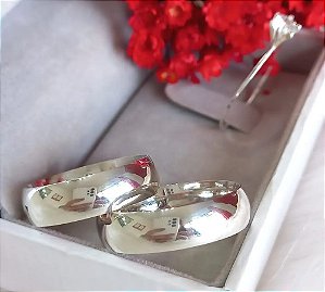 Par Aliança Semi Anatômica 7mm Abaulada