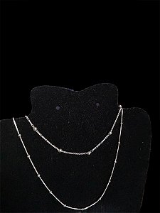 Kit Colar e Pulseira de Bolinhas em Prata 925