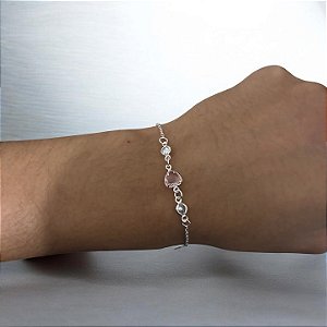 Pulseira de Coração em Prata 925