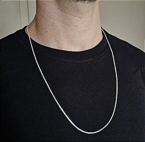 Corrente Masculina Grumet 1.8mm 70cm em Prata 925