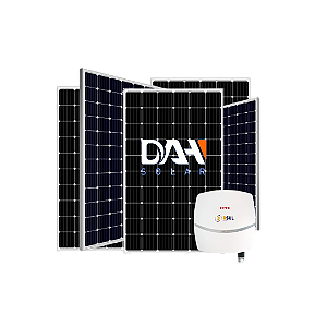 Kit Solar Fotovoltaico 11,1kWp - 20 módulos 555Wp DAH Solar e 1 Inversor SAJ