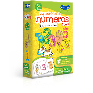 Jogo Educativo Descobrindo os Números 1 ao 5 15 Peças Didático Infantil Toyster