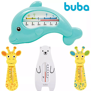 Termômetro de Banheira Bichinhos Buba Mede Temperatura da Água do Banho do Bebê e Criança Segurança Infantil