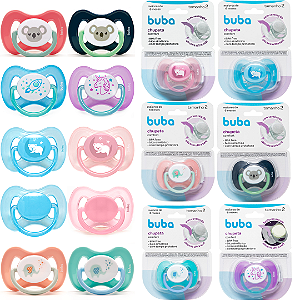 Chupeta Buba Comfort Ultra Soft Ventilação Tam 2 Com Tampa Protetora* de Bico Silicone Para Bebê +6 meses