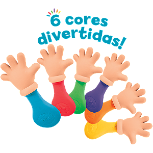 Mordedor Chocalho Mãozinha Colorido Bebê Infantil Toyster