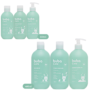 Kit Banho Infantil Shampoo + Condicionador + Sabonete Líquido Buba Care
