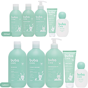 Kit Banho Infantil Shampoo + Condicionador + Sabonete Líquido + Hidratante 120ml + Colônia Baby Fresh 100ml Buba Care