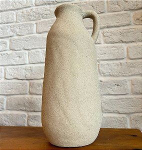 Vaso Decorativo Orgânico Alto em Cerâmica (29x13)