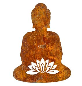 Buda Om em Ferro Envelhecido | Adorno de Parede