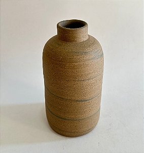 Vaso Decorativo Petra em Cerâmica Cinza e Azul (17x09)