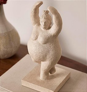 Escultura de Bailarina com as Mãos para Cima (29x12)