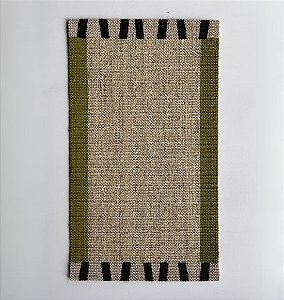 Capacho de Porta em Sisal Zebra Verde (70x40cm)