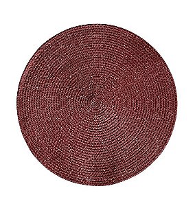 Jogo Americano Luna Vermelho Marsala (38cm) - Kit com 6 peças