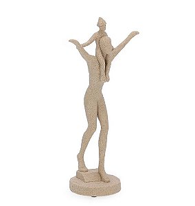 Escultura Decorativa Pai e Filho em Poliresina