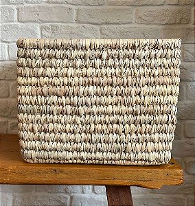 Cesto Quadra em Fibra Natural e Forro Plástico (2 Tamanhos)