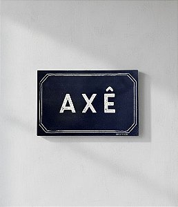 Quadrinho de Parede Azul "AXÉ" (13x20)