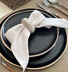 Guardanapo Branco Liso Home 4 peças (45x45) | 100% algodão
